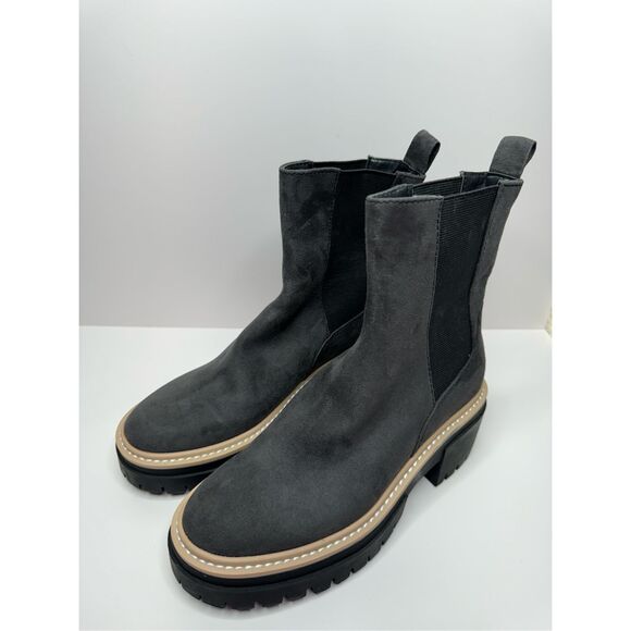 Open Edit Chelsea Boots Womens Size 11 Gray Lug Sole Pull On Ankle Booties New - Picture 4 of 8